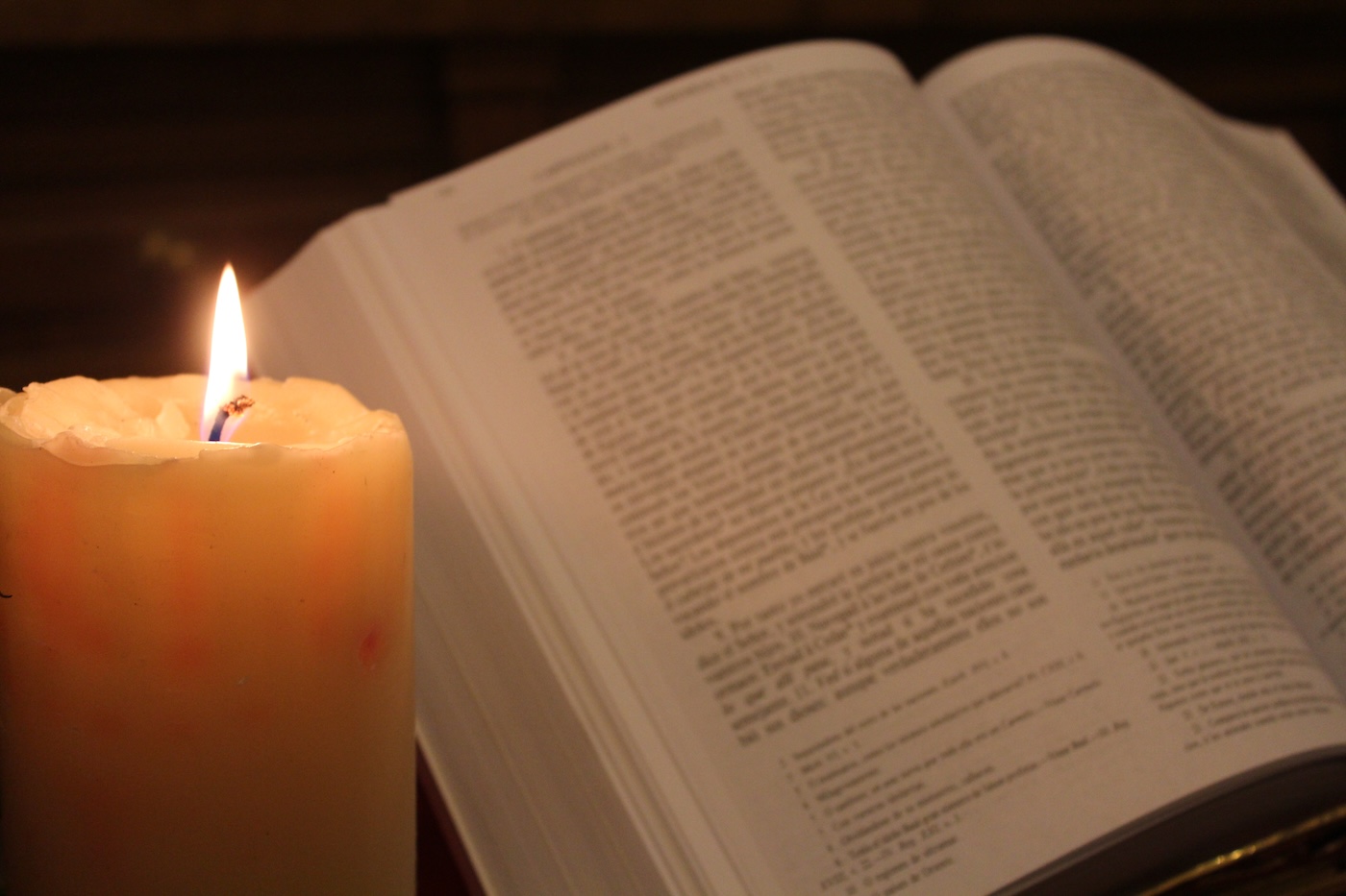 Bible and candle